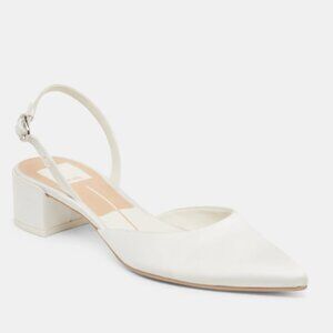 CAREL HEELS TRUE WHITE SATIN
